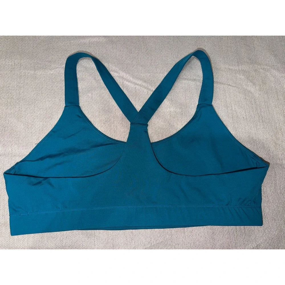 Juicy Couture Sport Teal Blue Racerback Graphic Sports Bra Large
